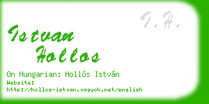 istvan hollos business card